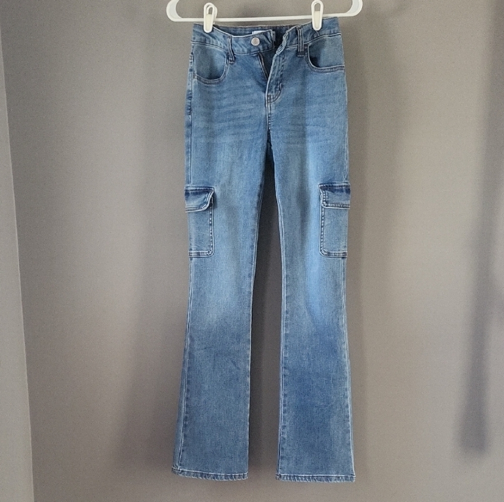 Vanilla Star Light Blue Flare Jeans With Pockets